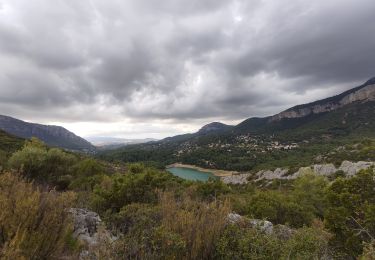 Trail Walking Le Revest-les-Eaux - Boucle: La ripelle - Source de la ripelle - Le Chateau de Tourris - Les grottes de sable - La carrière aux fourmis - Les puits renovés de M. Lambicchi - Les ruines des Olivières - La ferme de la Touravelle - à Le Revest-les-Eaux - Photo