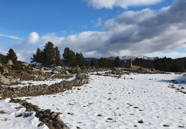 Trail Walking Les Angles - Randonnée hivernale Angles - Yglesiette (reste village médiéval) - Photo