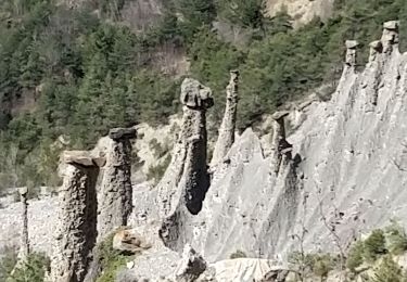 Tocht Stappen Châteauroux-les-Alpes - Rando pédestre hors CERS Châteauroux ; roche rousse 15 04 2021 Gr C - Photo