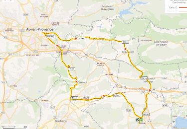 Trail Road bike Fuveau - Le Montaiguet Aix-Mirabeau Route Cézanne Beaureceuil D+660m - Photo