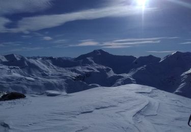 Randonnée Ski de randonnée Orcières - Le chapeau rouge - Photo