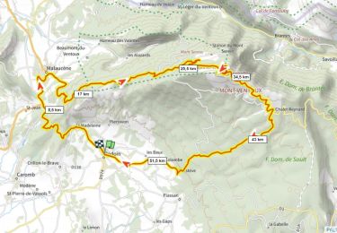 Trail Road bike Bédoin - Le Ventoux  D+1810m départ Bédoin par Malaucène - Photo