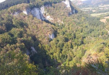 Tour Wandern Nans-sous-Sainte-Anne - ruines du château sainte anne - Photo