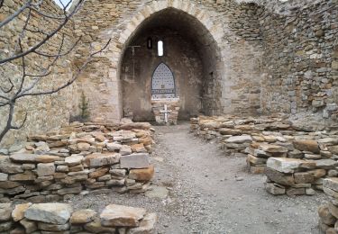 Percorso Marcia Châteauneuf-Val-Saint-Donat - les chabannes. les bories , le vieux village  de chateauneuf - Photo