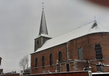 Tocht Stappen Estinnes - Rouveroy neige 10km - Photo