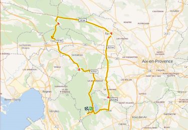 Tocht Wegfiets Aix-en-Provence - TGV Coudoux Eguilles TGV D+550m - Photo