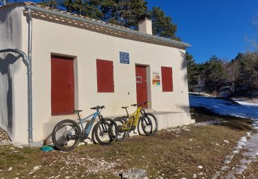 Trail Mountain bike Monieux - Neige, boue, Ventoux, sortie de Fou !!!!! - Photo