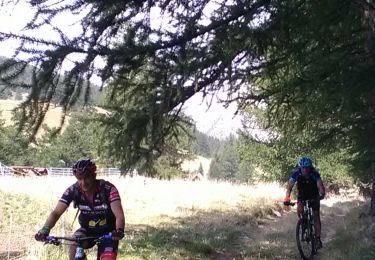 Tour Mountainbike Enchastrayes - camping la chaup Jausiers Lac de Sagnes - Photo