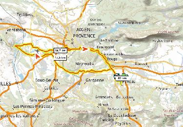 Trail Road bike Fuveau - Roquevavour D580 par Luynes et Aix - Photo