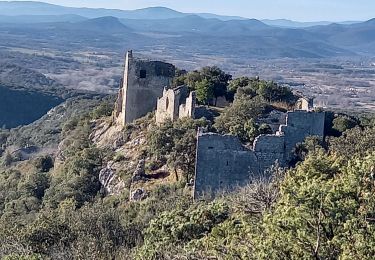 Trail Walking Allègre-les-Fumades - Chateau d'Allegre par les crêtes et défilé d'Argensol  - Photo