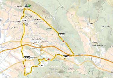 Trail Mountain bike Pourrières - Triangle du canal 300m+ - Photo