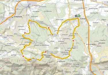 Tour Mountainbike Fuveau - Col Ste Anne  D+ 660m par Gardanne (a essayer) - Photo