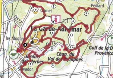 Tocht Mountainbike La Garde-Adhémar - Circuit Rouge n°11 le Creux Rouge - Photo