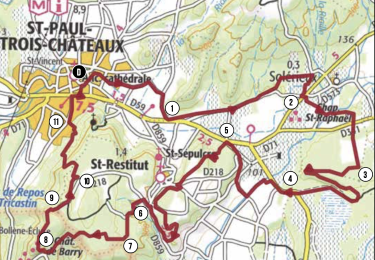 Randonnée V.T.T. Saint-Paul-Trois-Châteaux - Circuit Rouge n°9 - Les Carrières de Ste Juste - Photo