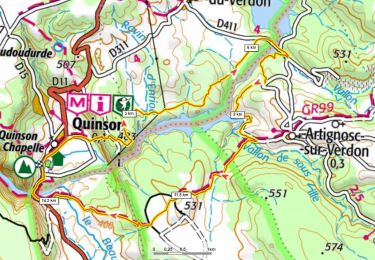 Tour Wandern Quinson - Quinson Artignoc 370m+ boucle autour du barrage de Quinson - Photo