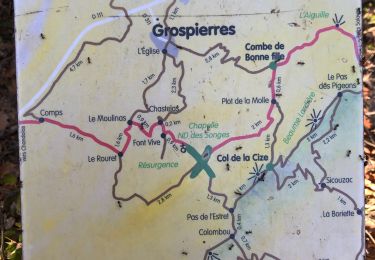 Trail Walking Grospierres - Grospierre font vive - Photo