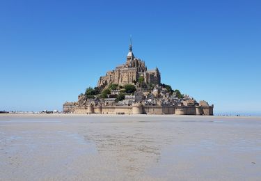 Randonnée Marche Le Mont-Saint-Michel - Le Mont St Michel,  Herbus, Sables, et Barrage de La Caserne. - Photo