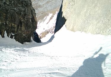 Trail Touring skiing Manigod - pointe Blonniere et retour couloir Coillu a Bordel - Photo