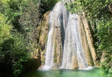 Randonnée V.T.T. Varaire - VTT Varaire, cascade petrifiante de Caylus, chateau de Couanac - Photo