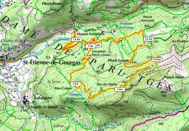 Excursión Marcha nórdica Saint-Étienne-de-Gourgas - Parlatge Maison forestière Larcho - Photo