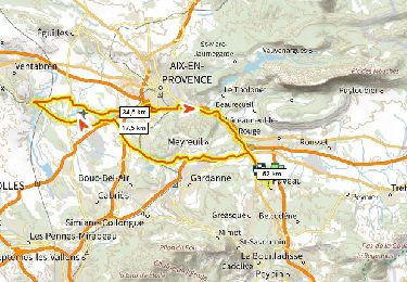 Randonnée Vélo de route Fuveau - Roquevavour D580 par Luynes et Aix - Photo