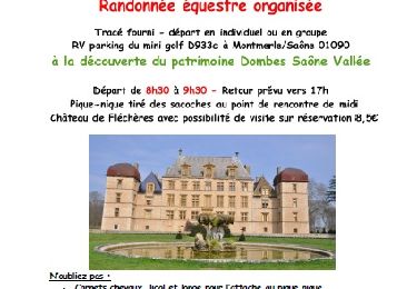 Tour Reiten Montmerle-sur-Saône - Beau Dimanche Cheval en Chalaronne Dombes Saône Vallée - Photo