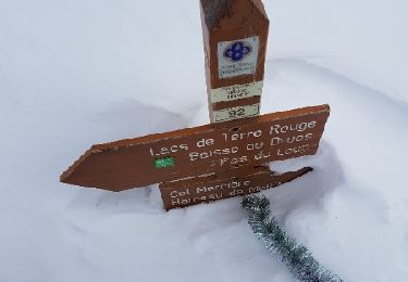Tocht Sneeuwschoenen Caussols - isola direction lac terre rouge B 92 - Photo