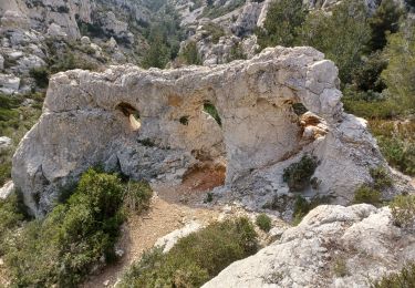 Randonnée Marche Marseille - Baumettes-Titou Ninou-Tetes de Malvallon-3 Arches-Campagne Pastré - Photo