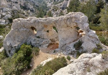 Randonnée Marche Marseille - Baumettes-Titou Ninou-Tetes de Malvallon-3 Arches-Campagne Pastré - Photo