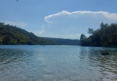 Trail Swimming Esparron-de-Verdon - nage jusqu'à la pointe et retour - Photo